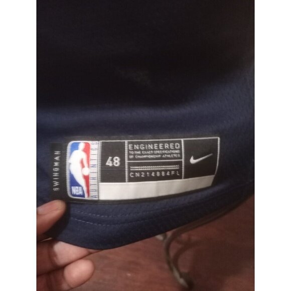 New Orleans Pelicans Jersey Mens L 48 Blue Zion Williamson #1 Swingman NBA Nike - Picture 5 of 11